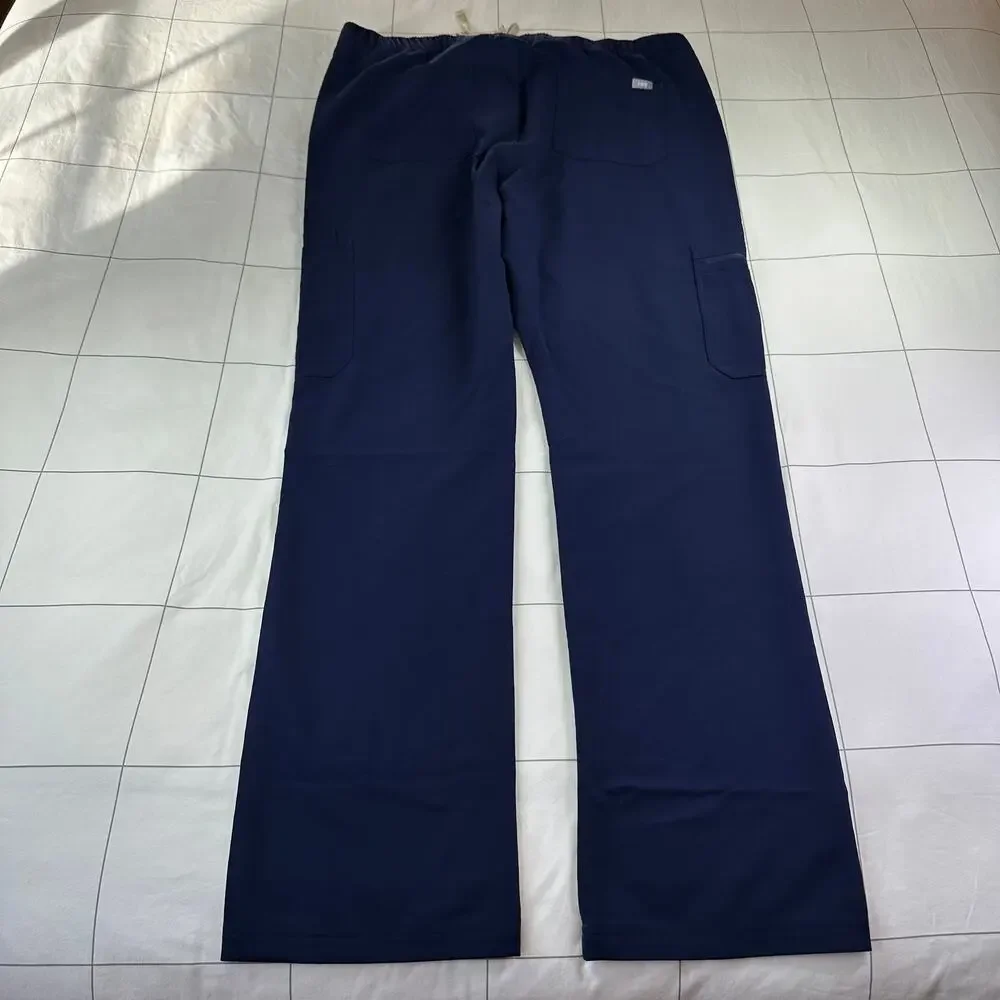 Figs Cairo Cargo Scrub Pants Mens XXL Tall Navy Blue Medical Pockets Drawstring